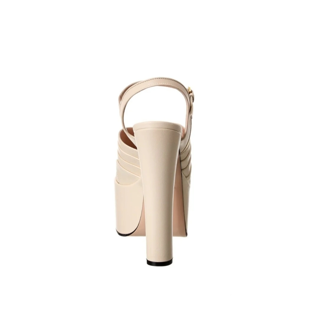 Gucci Beige Platform Heels - Picture 5 of 7